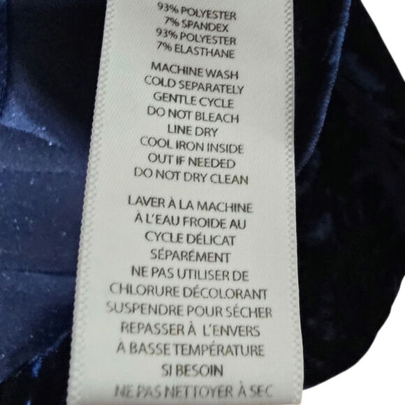 Beach Lunch Lounge Velvet Top Women's Size XS Blue Bell Sleeve Whimsigoth Witchy - Picture 6 of 6